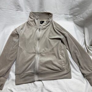 Spyder Velour Quarter Zip Pullover Women’s Small Beige Soft Fleece Athleisure